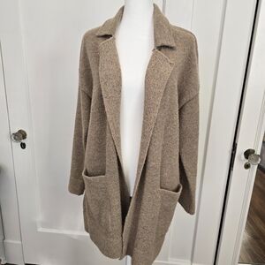 Thread & Supply Tan Open-Front Cardigan